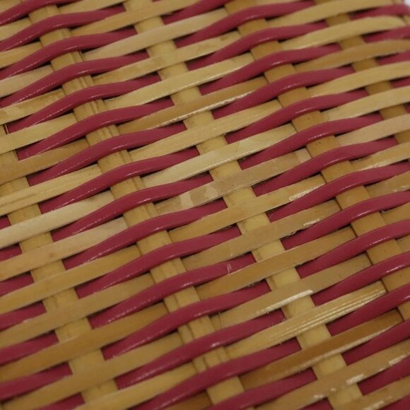 CHANEL Wicker Vanity Chain Shoulder Bag Rattan 2way Pink Silver CC Auth 114200AM - Picture 14 of 16